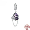 Halloween Purple Butterfly Sterling Silver DIY Charms