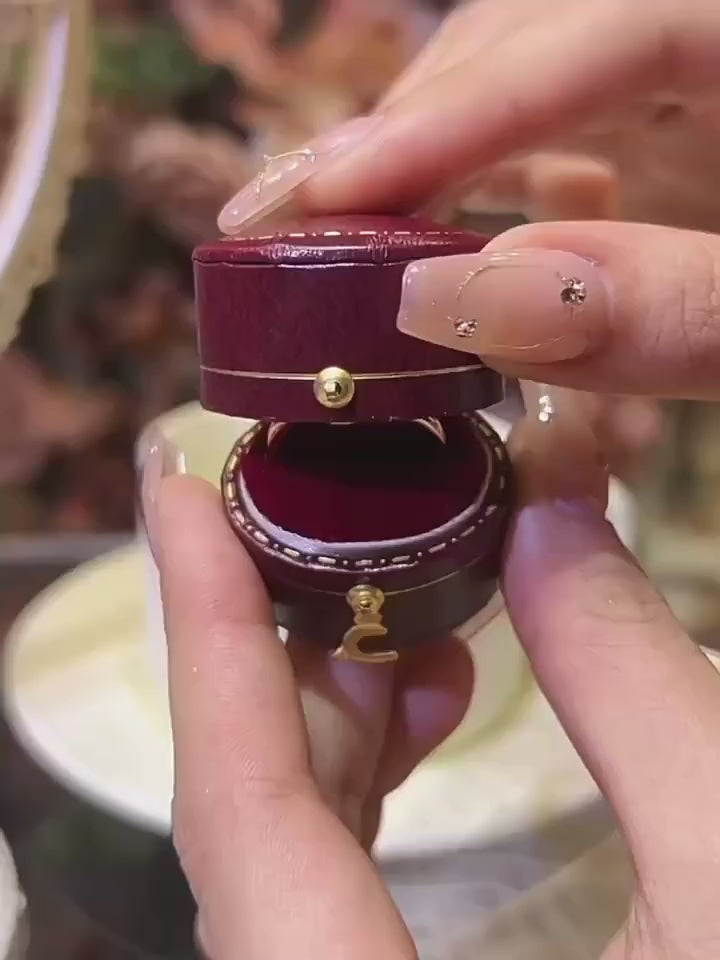 Simple 1.0ct Pear Cut 14K Rose Gold Plated Moissanite Ring