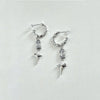 Exquisite Cube Gemstone with A Shining Star Drop Earrings