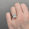 Radiant Cut Engagement Ring In Sterling Silver