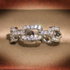Silver Plated Dainty Trendy Link Ring