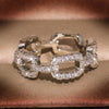 Silver Plated Dainty Trendy Link Ring