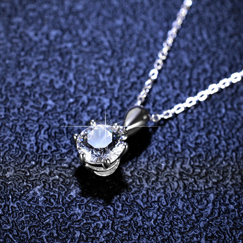 Timeless Deesign 6 Prong Moissanite Necklace