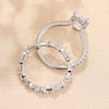 Crushed Ice Oval Cut Wedding Bridal Set In Sterling Silver