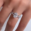 Crushed Ice Oval Cut Wedding Bridal Set In Sterling Silver