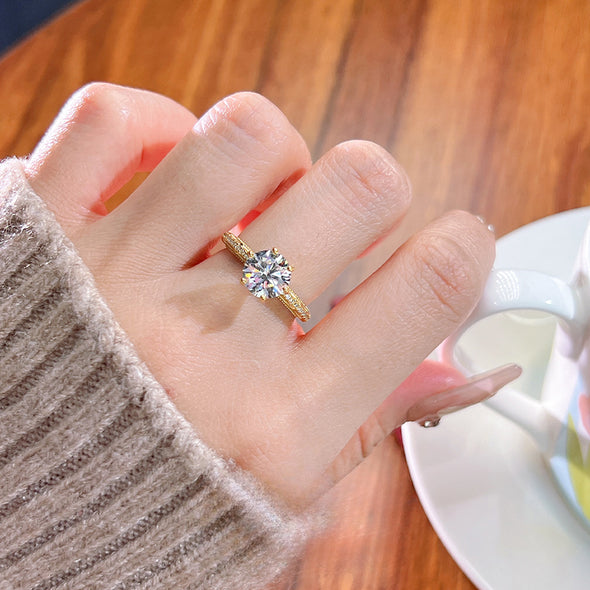 Retro Design 925 Silver Lace Engagement Ring