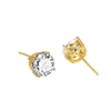 Three Tones Avaliable Classic Round Cut Stud Earrings