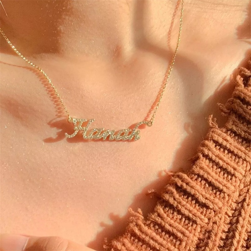 Personalized Full Pave Name Necklace in 925 Sterling Silver