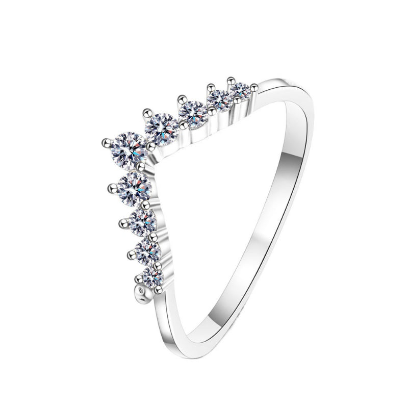 Sweet Crown Design Sterling Silver Band