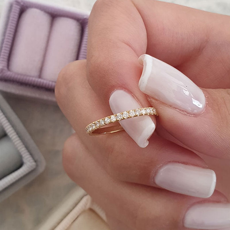 Luxury 4pcs Stackable Wedding Band Set In Sterling Silver