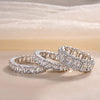 5PCS Stunning Wedding Band Set In Sterling Silver