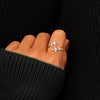 Chic Leaf Design Band In Sterling Silver