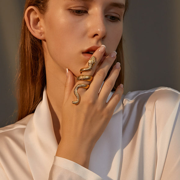 Retro Punk Snake Ring