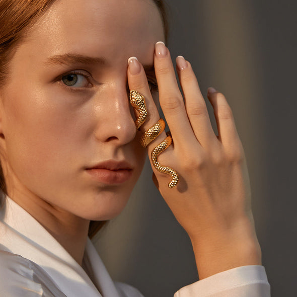 Retro Punk Snake Ring
