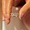 Elegant Wave Design Wedding Band In Sterling Silver