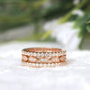 3PCS Mixed Stackable Eternity Wedding Band Ring Set