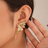 Unique Asymmetrical Butterfly Design Stud Earrings