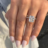 Stunning Radiant Cut Sterling Silver Engagement Ring