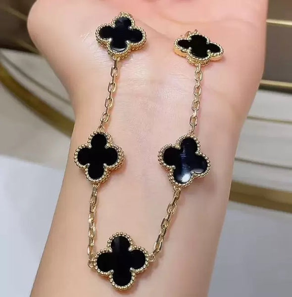 Four-leaf Clover Five-flower Bracelet