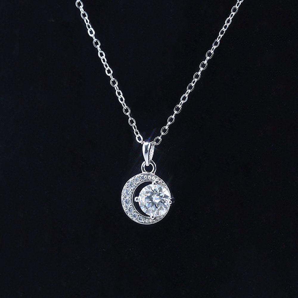 Unique Design Star Moon Moissanite Necklace