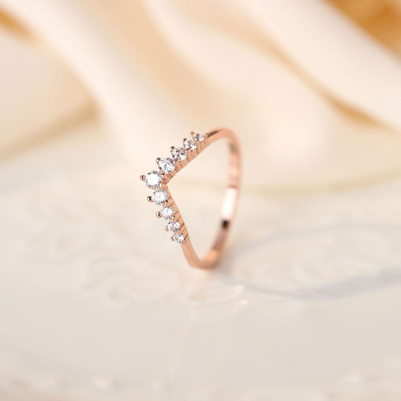 Sweet Crown Design Sterling Silver Band