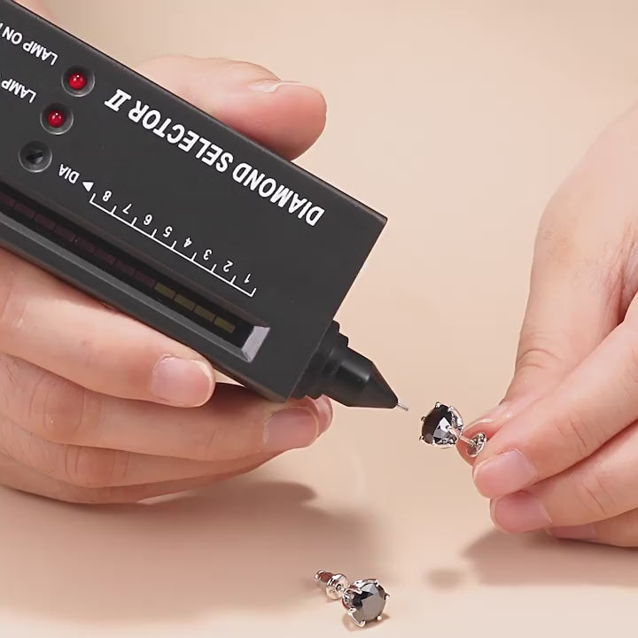 Classic Black Moissanite Stud Earrings