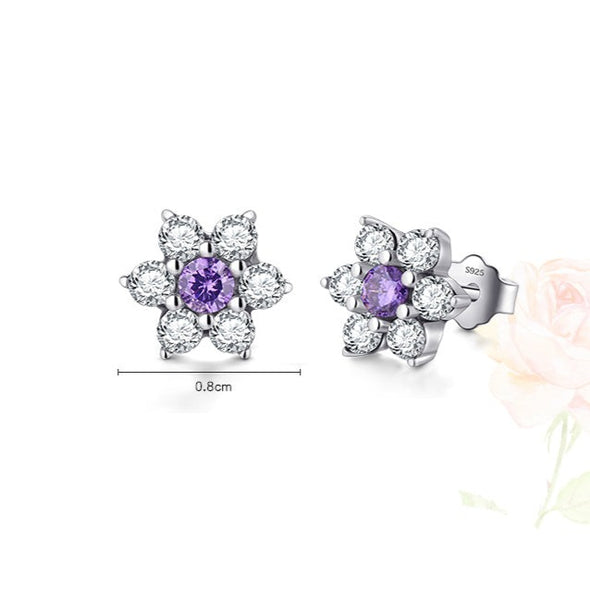 Cute 6 Petal Flower Earrings Stud