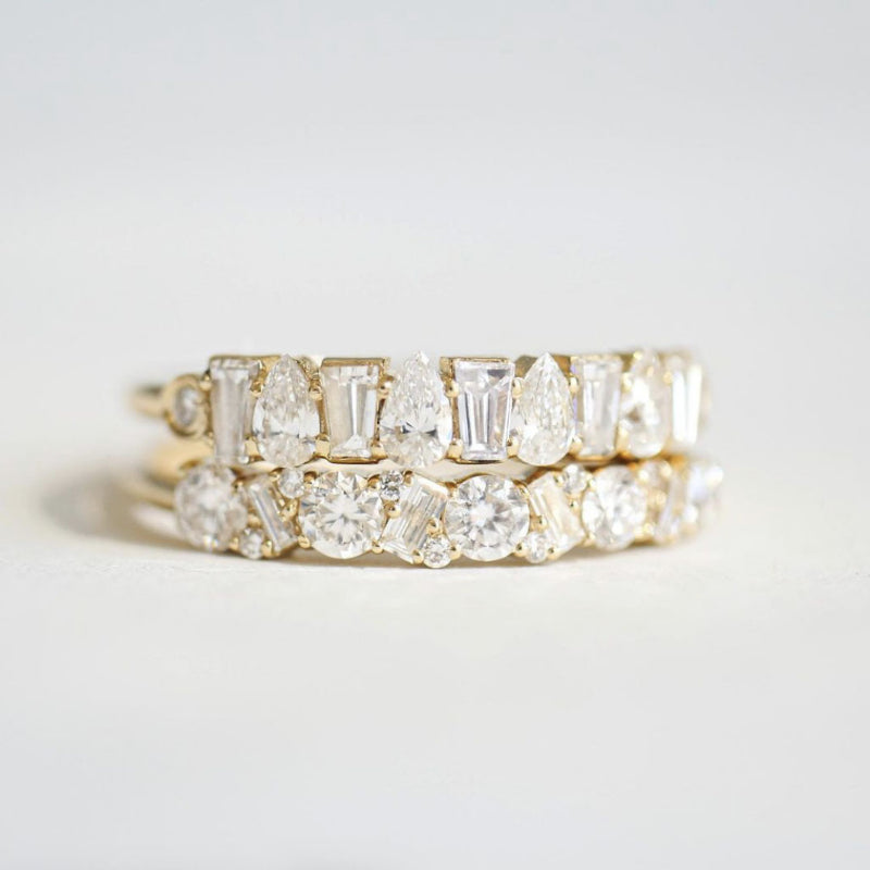 Elegant Half Eternity Sterling Silver Band