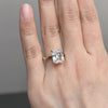 Radiant Cut Engagement Ring In Sterling Silver