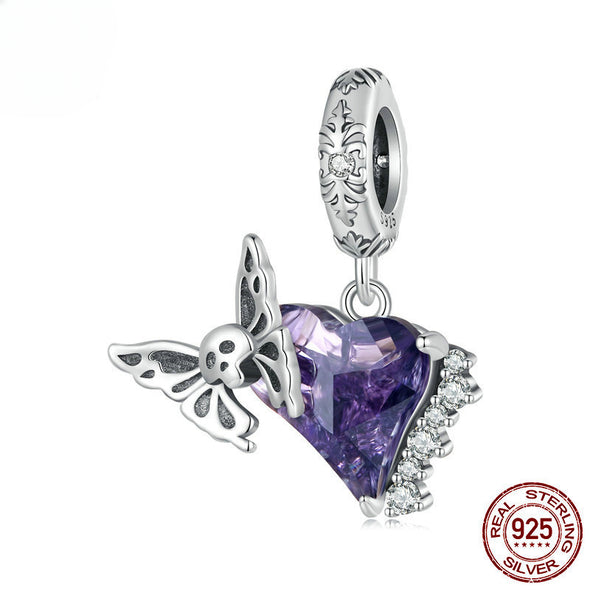 Halloween Purple Butterfly Sterling Silver DIY Charms