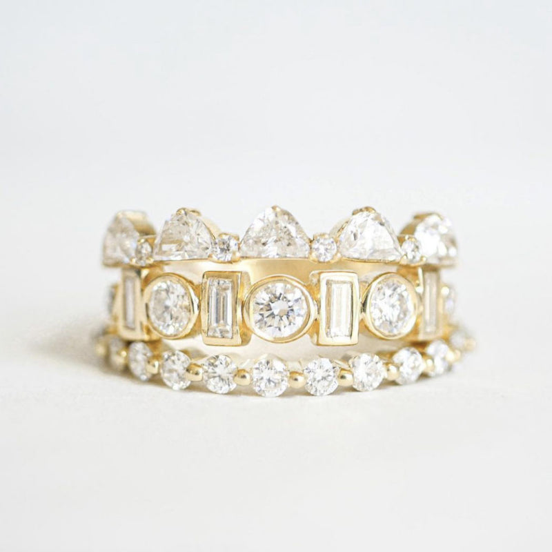 Elegant Half Eternity Sterling Silver Band