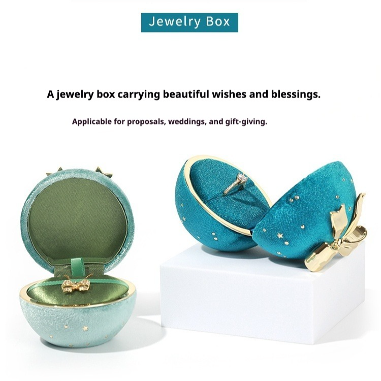 Romantic Spherical Bow-knot Jewelry Box for Ring and Necklace