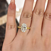 Oval Cut Solitaire Golden Color Engagement Ring In Sterling Silver