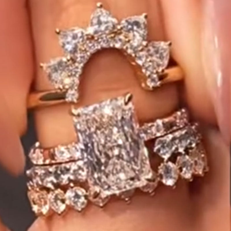 4 Pcs Exquisite Bridal Set In Sterling Silver