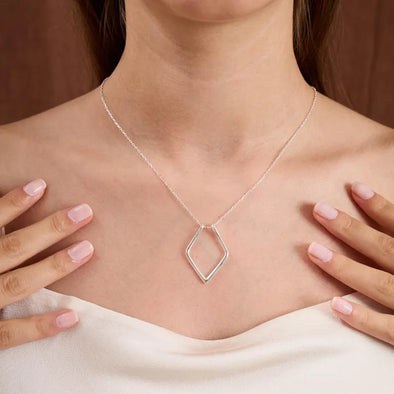 Geometric Simple Ring Holder Ring Necklace