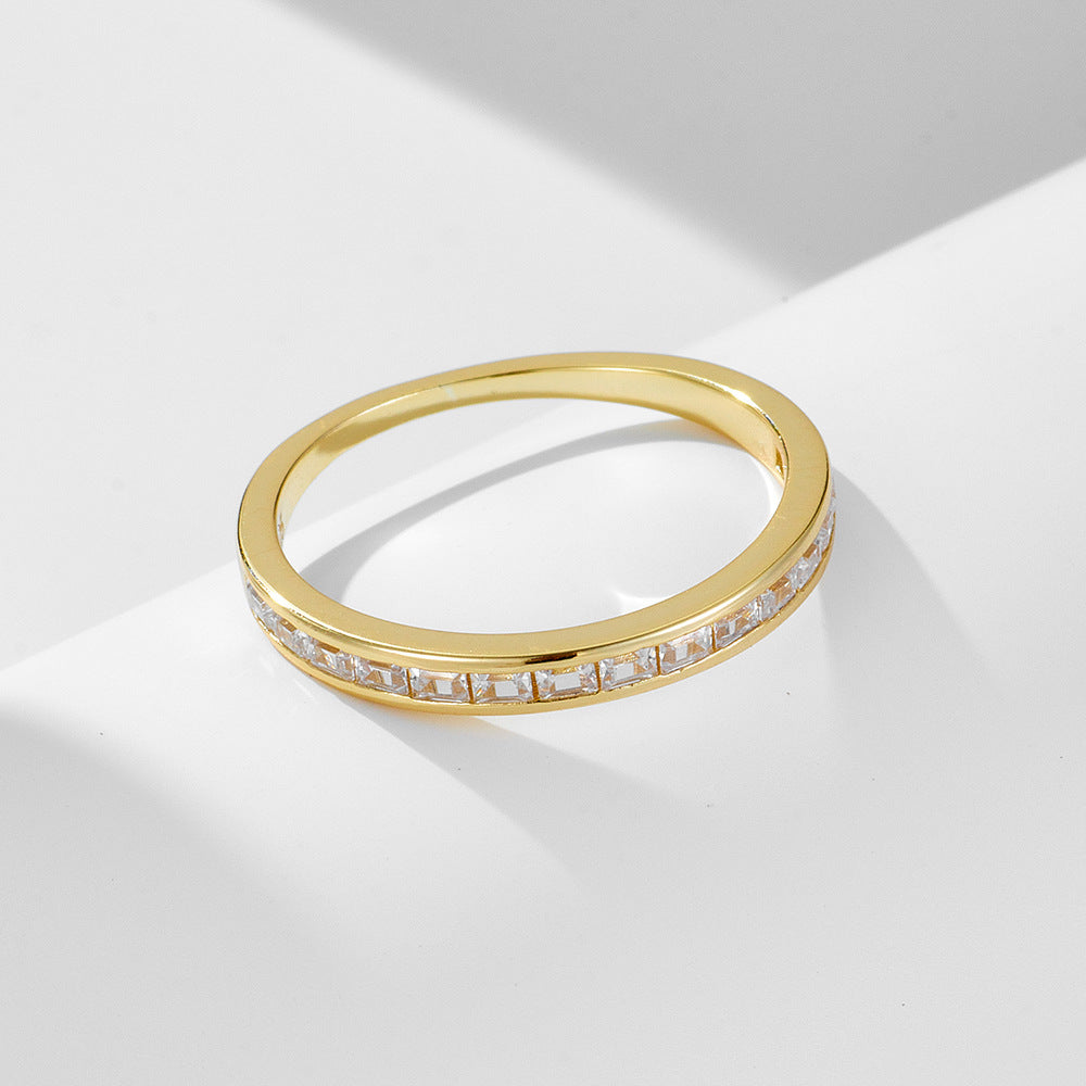 Simple Geometric Sterling Silver Band