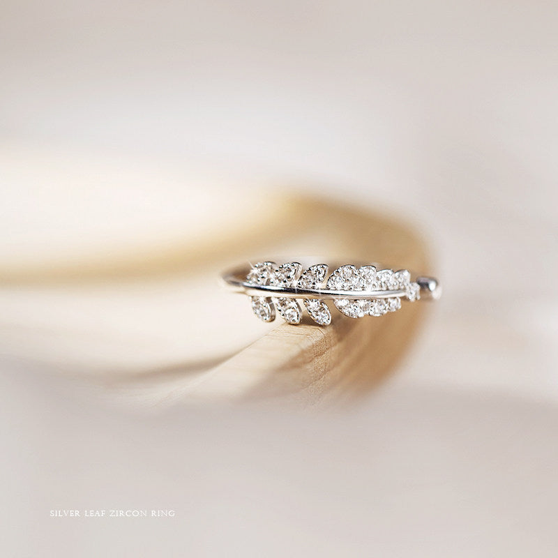 Adjustable Leaves Design Sterling Silver Ring