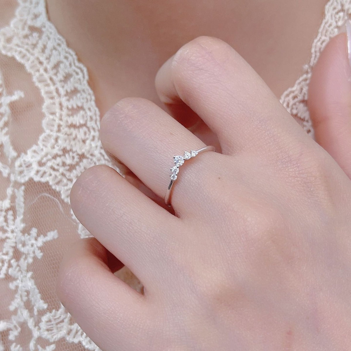 Simple Crown Design Sterling Silver Band