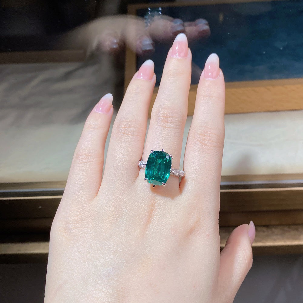 Green Collection Engagement Ring in Sterling Silver