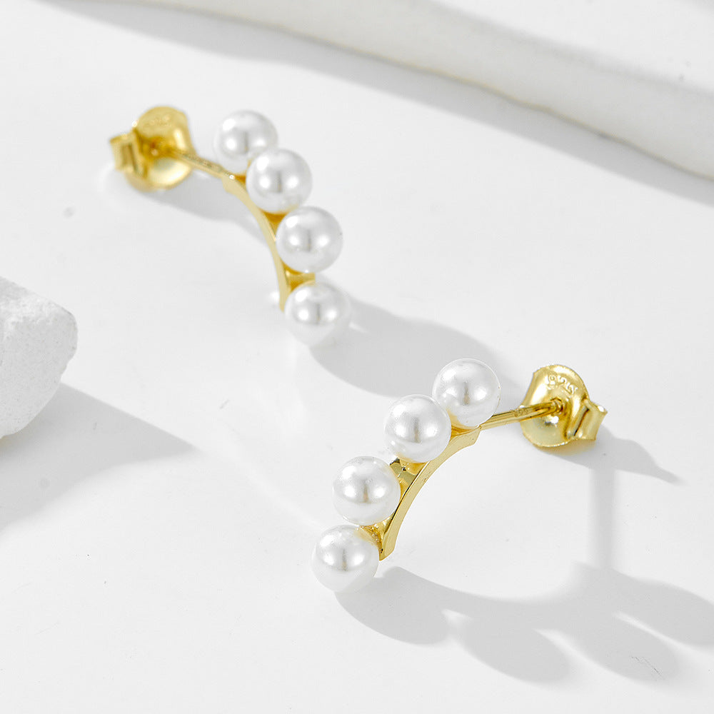 Classic Sterling Silver Pearl Earrings