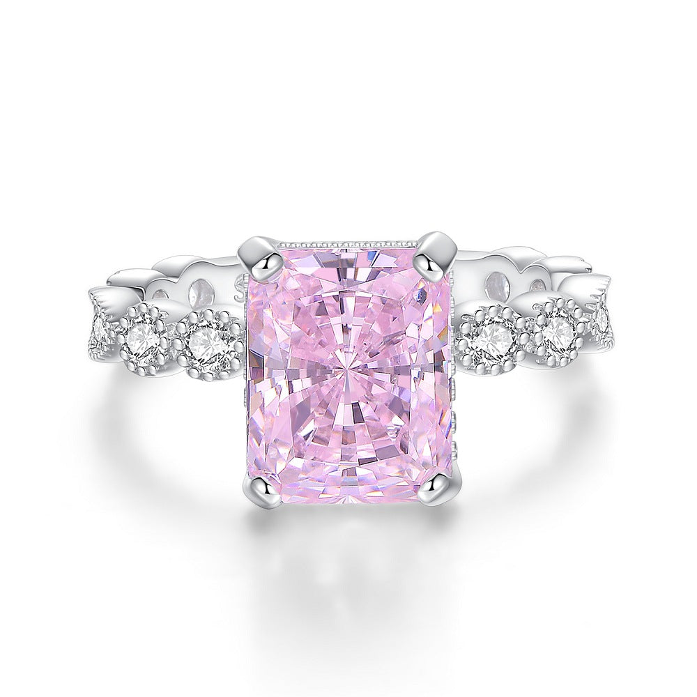 Pink Collection- Sterling Silver Engagement Ring