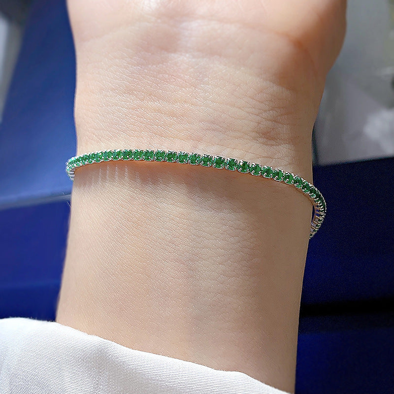 Women's Classic Multi-Color Tennis Bracelet in Sterling Silver