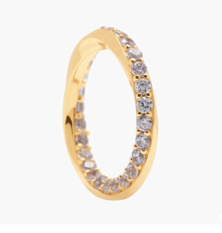 Classic Mobius Eternity Sterling Silver Ring