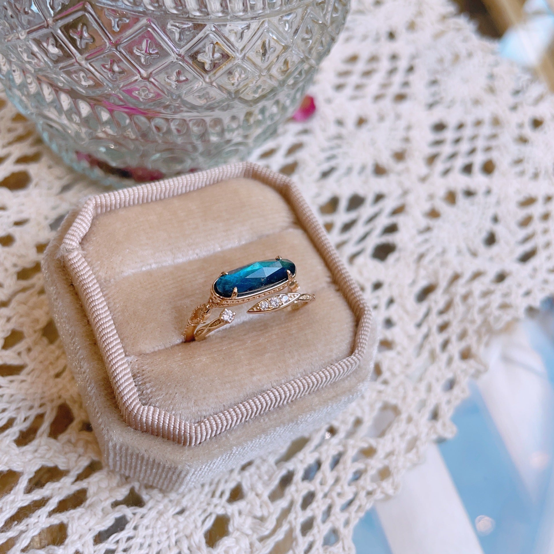 Mystical Forest Natural Amethyst Sterling Silver Ring