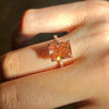 Elegant Rose Golden Engagement Ring in 925 Sterling Silver