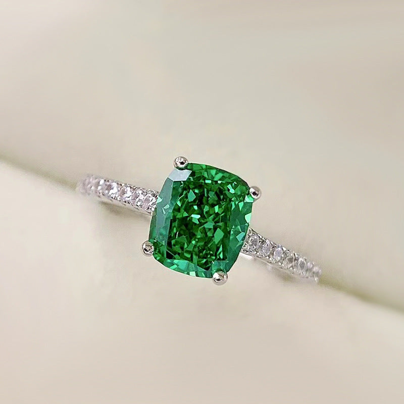 Stunning Cushion Cut Sterling Silver Ring