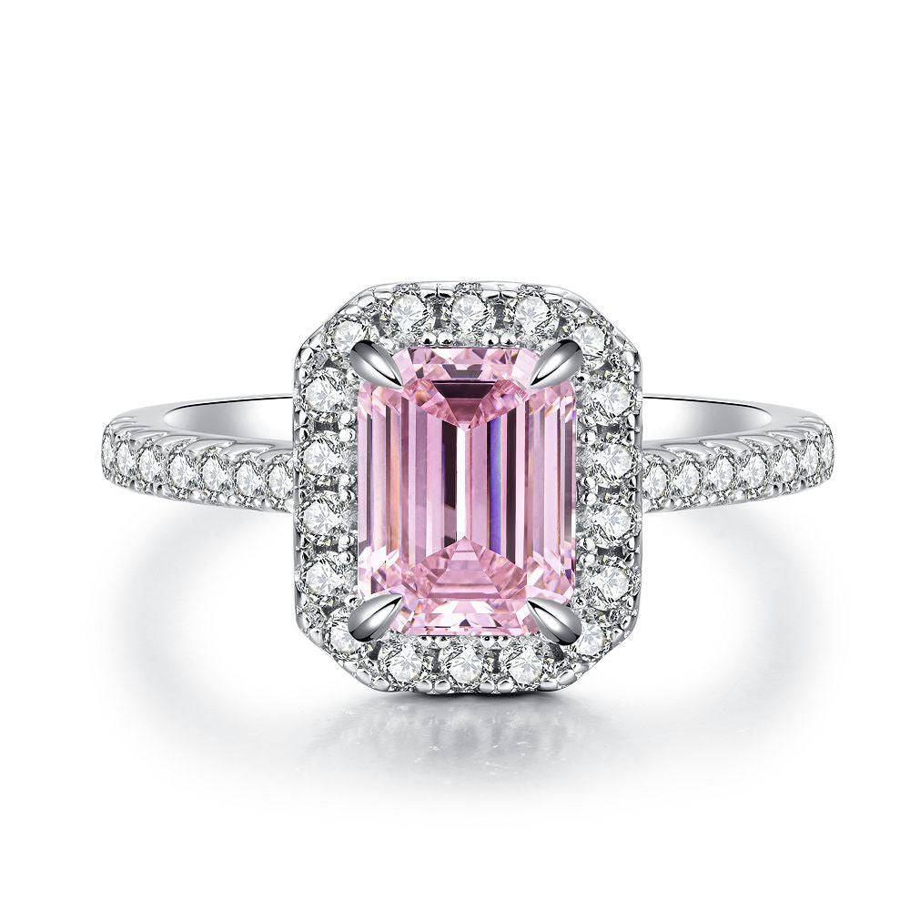 Pink Collection- Sterling Silver Engagement Ring