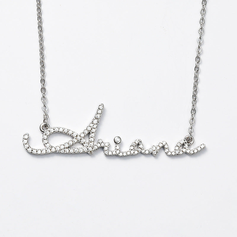 Personalized Full Pave Name Necklace in 925 Sterling Silver