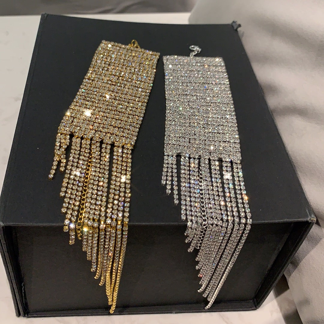 Shinning Rhinestones Fashion Bracelet With Fringe