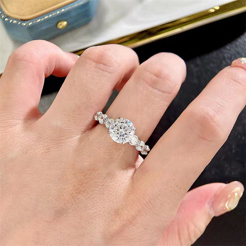 2.0ct Round Cut Wedding Ring in Sterling Silver